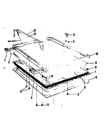 Lid parts for Kenmore Dishwasher 587.71010 (58771010, 587 71010) from AppliancePartsPros.com