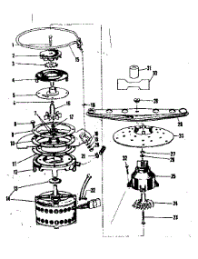 Motor, Heater, And Spray Arm parts for Kenmore Dishwasher 587.71010 (58771010, 587 71010) from AppliancePartsPros.com