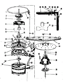 Motor, Heater, And Spray Arm parts for Kenmore Dishwasher 587.71040 (58771040, 587 71040) from AppliancePartsPros.com