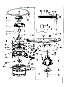Motor, Heater, And Spray Arm parts for Kenmore Dishwasher 587.71090 (58771090, 587 71090) from AppliancePartsPros.com