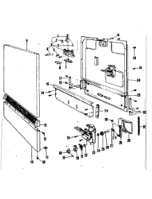 Door And Access Panel parts for Kenmore Dishwasher 587.71091 (58771091, 587 71091) from AppliancePartsPros.com