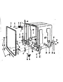 Tub Details parts for Kenmore Dishwasher 587.71091 (58771091, 587 71091) from AppliancePartsPros.com