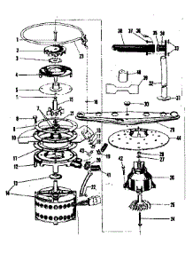Motor, Heater & Spray Arm Details parts for Kenmore Dishwasher 587.71130 (58771130, 587 71130) from AppliancePartsPros.com