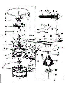 Motor, Heater & Spray Arm Details parts for Kenmore Dishwasher 587.71200 (58771200, 587 71200) from AppliancePartsPros.com