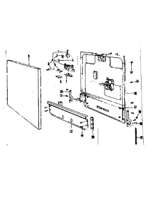 Door Details parts for Kenmore Dishwasher 587.71200 (58771200, 587 71200) from AppliancePartsPros.com