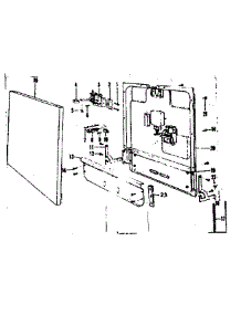 Door Details parts for Kenmore Dishwasher 587.71210 (58771210, 587 71210) from AppliancePartsPros.com