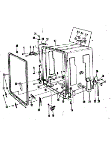 Tub Details parts for Kenmore Dishwasher 587.71210 (58771210, 587 71210) from AppliancePartsPros.com