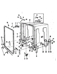 Tub Details parts for Kenmore Dishwasher 587.71220 (58771220, 587 71220) from AppliancePartsPros.com