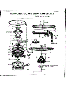 Motor, Heater, And Spray Arm Details parts for Kenmore Dishwasher 587.712200 (587712200, 587 712200) from AppliancePartsPros.com