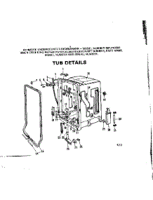 Tub Details parts for Kenmore Dishwasher 587.712203 (587712203, 587 712203) from AppliancePartsPros.com