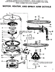 Motor, Heater, Andspray Arm Details parts for Kenmore Dishwasher 587.712203 (587712203, 587 712203) from AppliancePartsPros.com