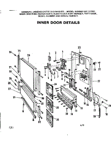 Inner Door Details parts for Kenmore Dishwasher 587.712203 (587712203, 587 712203) from AppliancePartsPros.com