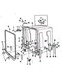 Tub Details parts for Kenmore Dishwasher 587.71221 (58771221, 587 71221) from AppliancePartsPros.com