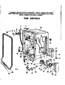 Tub Details parts for Kenmore Dishwasher 587.712400 (587712400, 587 712400) from AppliancePartsPros.com