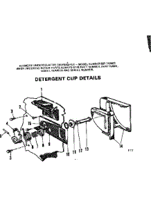 Detergent Cup Details parts for Kenmore Dishwasher 587.712403 (587712403, 587 712403) from AppliancePartsPros.com