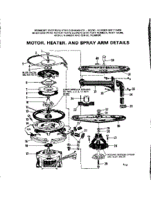 Motor, Heater, And Spray Arm Details parts for Kenmore Dishwasher 587.712403 (587712403, 587 712403) from AppliancePartsPros.com
