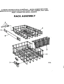 Rack Assembly parts for Kenmore Dishwasher 587.712403 (587712403, 587 712403) from AppliancePartsPros.com