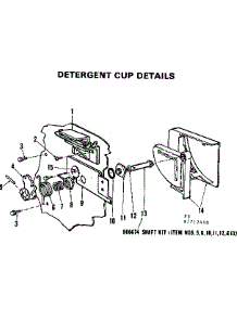 Detergent Cup parts for Kenmore Dishwasher 587.712410 (587712410, 587 712410) from AppliancePartsPros.com