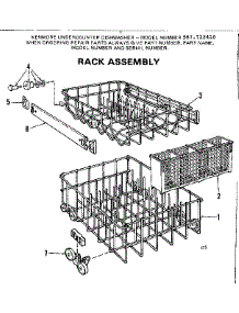 Rack Assemblies parts for Kenmore Dishwasher 587.712410 (587712410, 587 712410) from AppliancePartsPros.com