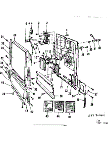 Door parts for Kenmore Dishwasher 587.712410 (587712410, 587 712410) from AppliancePartsPros.com