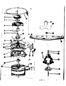 Motor, Heater, And Spray Arm Details parts for Kenmore Dishwasher 587.71330 (58771330, 587 71330) from AppliancePartsPros.com