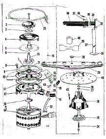 Motor, Heater, And Spray Arm Details parts for Kenmore Dishwasher 587.71360 (58771360, 587 71360) from AppliancePartsPros.com