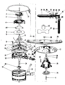 Motor, Heater & Spray Arm Details parts for Kenmore Dishwasher 587.71441 (58771441, 587 71441) from AppliancePartsPros.com