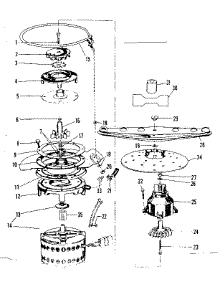 Motor, Heater, & Spray Arm Details parts for Kenmore Dishwasher 587.71490 (58771490, 587 71490) from AppliancePartsPros.com