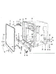 Tub Details parts for Kenmore Dishwasher 587.71490 (58771490, 587 71490) from AppliancePartsPros.com