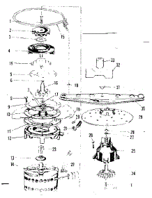 Motor, Heater & Spray Arm Details parts for Kenmore Dishwasher 587.71491 (58771491, 587 71491) from AppliancePartsPros.com