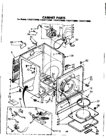 Cabinet Parts parts for Sears Dryer 11087173800 from AppliancePartsPros.com