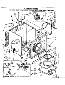 Cabinet Parts parts for Sears Dryer 11087181410 from AppliancePartsPros.com