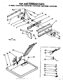 Top And Console Parts parts for Sears Dryer 11087181800 from AppliancePartsPros.com