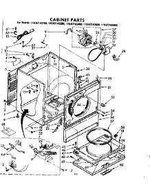 Cabinet Parts parts for Sears Dryer 11087182400 from AppliancePartsPros.com