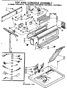 Top And Console Parts parts for Sears Dryer 11087194210 from AppliancePartsPros.com