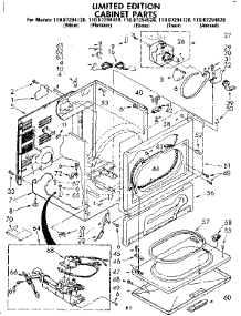 Cabinet Parts parts for Sears Dryer 11087294820 from AppliancePartsPros.com