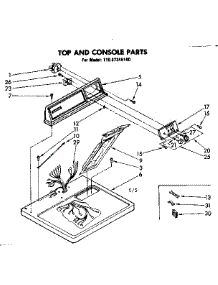 Top And Console Parts parts for Sears Dryer 11087345100 from AppliancePartsPros.com