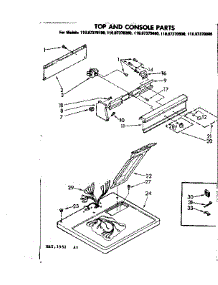 Top And Console Parts parts for Sears Dryer 11087370200 from AppliancePartsPros.com