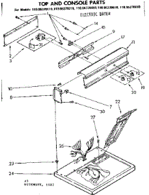 Top And Console Parts parts for Kenmore Dryer 110.87370210 (11087370210, 110 87370210) from AppliancePartsPros.com