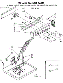 Top And Console Parts parts for Sears Dryer 11087371200 from AppliancePartsPros.com
