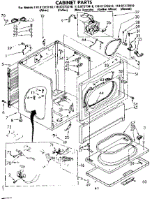 Cabinet Parts parts for Sears Dryer 11087373110 from AppliancePartsPros.com