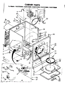 Cabinet Parts parts for Sears Dryer 11087375400 from AppliancePartsPros.com