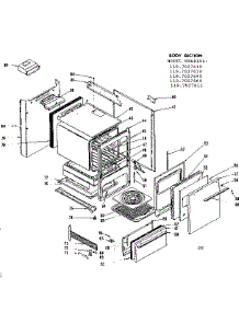 Body Section parts for Kenmore Range 119.7027660 (1197027660, 119 7027660) from AppliancePartsPros.com