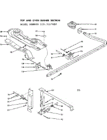 Top And Oven Burner Section parts for Kenmore Range 119.7027810 (1197027810, 119 7027810) from AppliancePartsPros.com