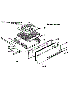 Broiler Section parts for Kenmore Range 119.7038010 (1197038010, 119 7038010) from AppliancePartsPros.com