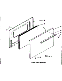 Oven Door Section parts for Kenmore Range 119.7038211 (1197038211, 119 7038211) from AppliancePartsPros.com