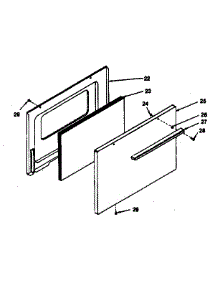 Oven Door (7028810, 7038810, 7048810, 7058810) parts for Kenmore Range 119.7038810 (1197038810, 119 7038810) from AppliancePartsPros.com