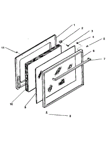 Oven Door parts for Kenmore Range 119.7038812 (1197038812, 119 7038812) from AppliancePartsPros.com