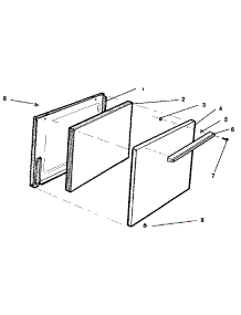 Oven Door parts for Kenmore Range 119.7048811 (1197048811, 119 7048811) from AppliancePartsPros.com