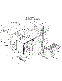 Body Parts parts for Kenmore Range 119.7058210 (1197058210, 119 7058210) from AppliancePartsPros.com